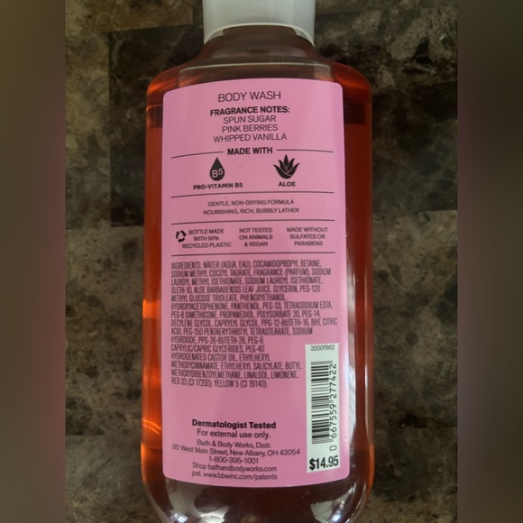 Bath & Body Works Cotton Candy Clouds Body Wash 10 oz Bodycare Beauty Skin - Picture 3 of 3